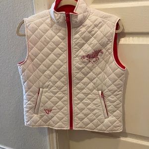 Hot pink vest with rhinestones